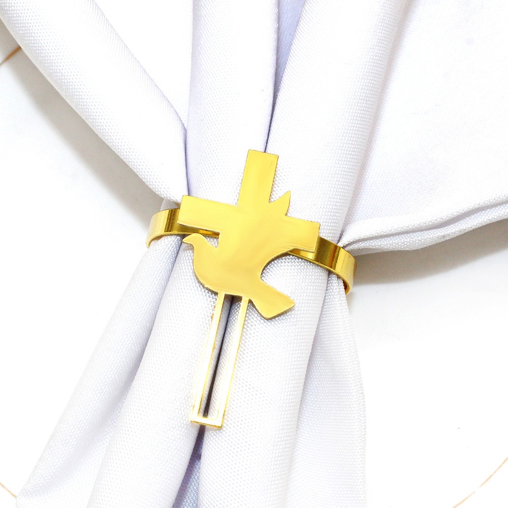 Easter Cross Peace Dove Napkin Ring