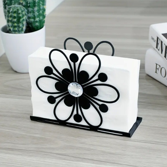 Metal Flower Napkin Holder