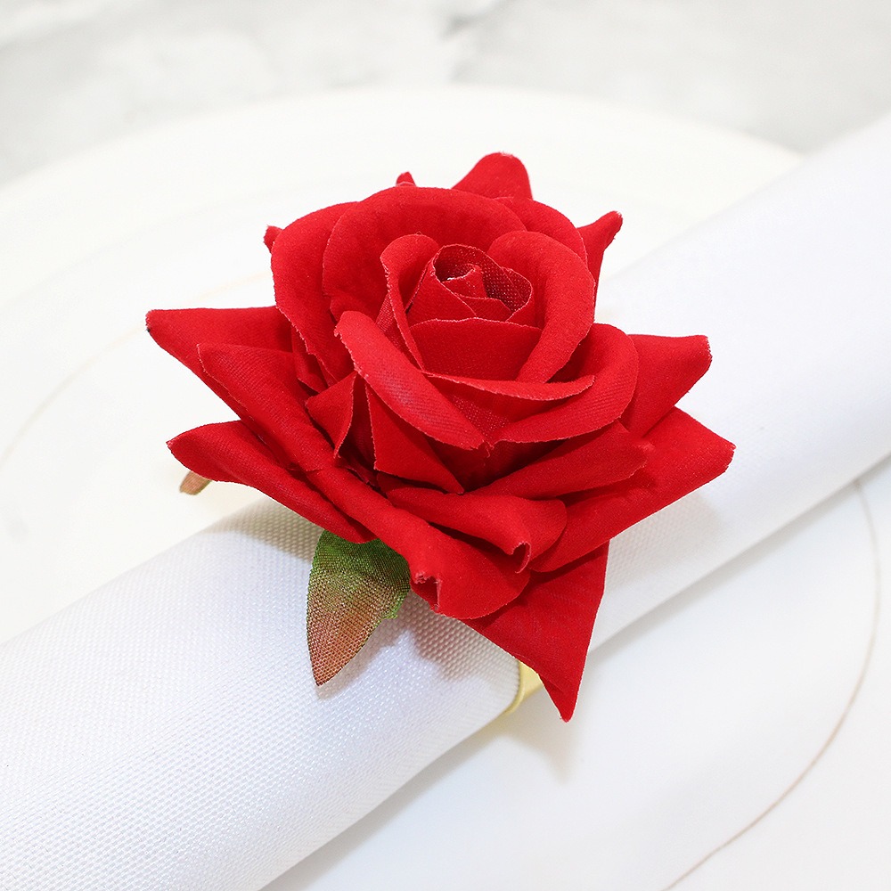 Red Rose Napkin Rings