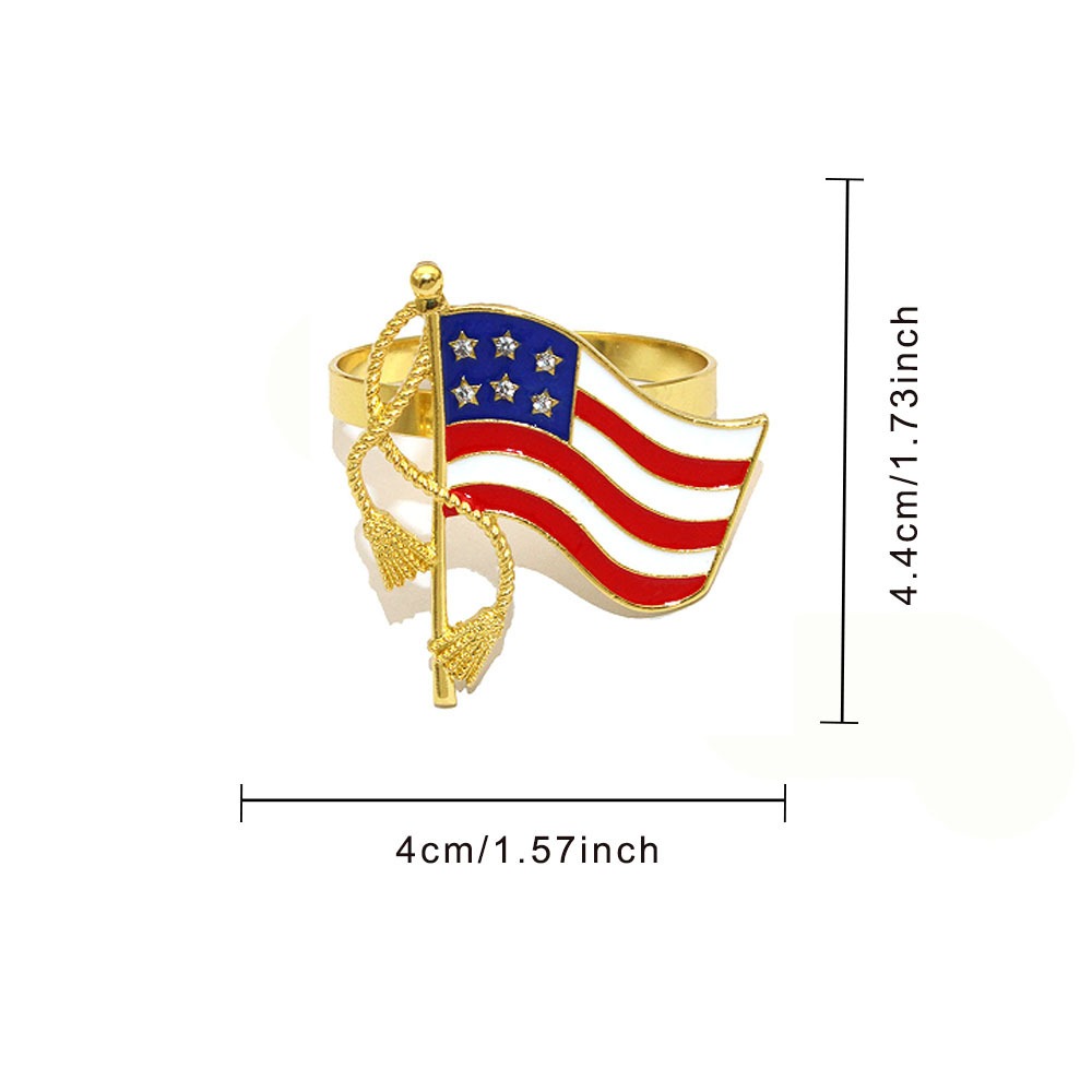 US Flag Individual Napkin Rings