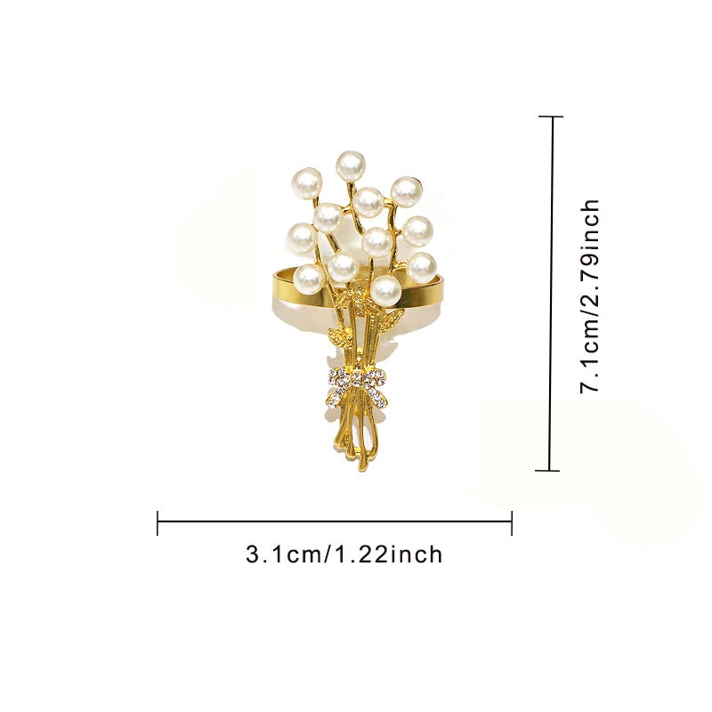Faux Pearl Napkin Rings