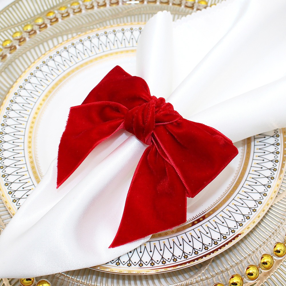 Red Bow Napkin Rings