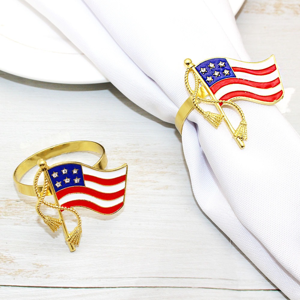 US Flag Individual Napkin Rings