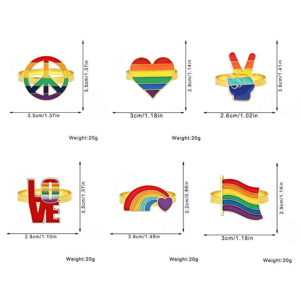 LGBT Napkin Rings