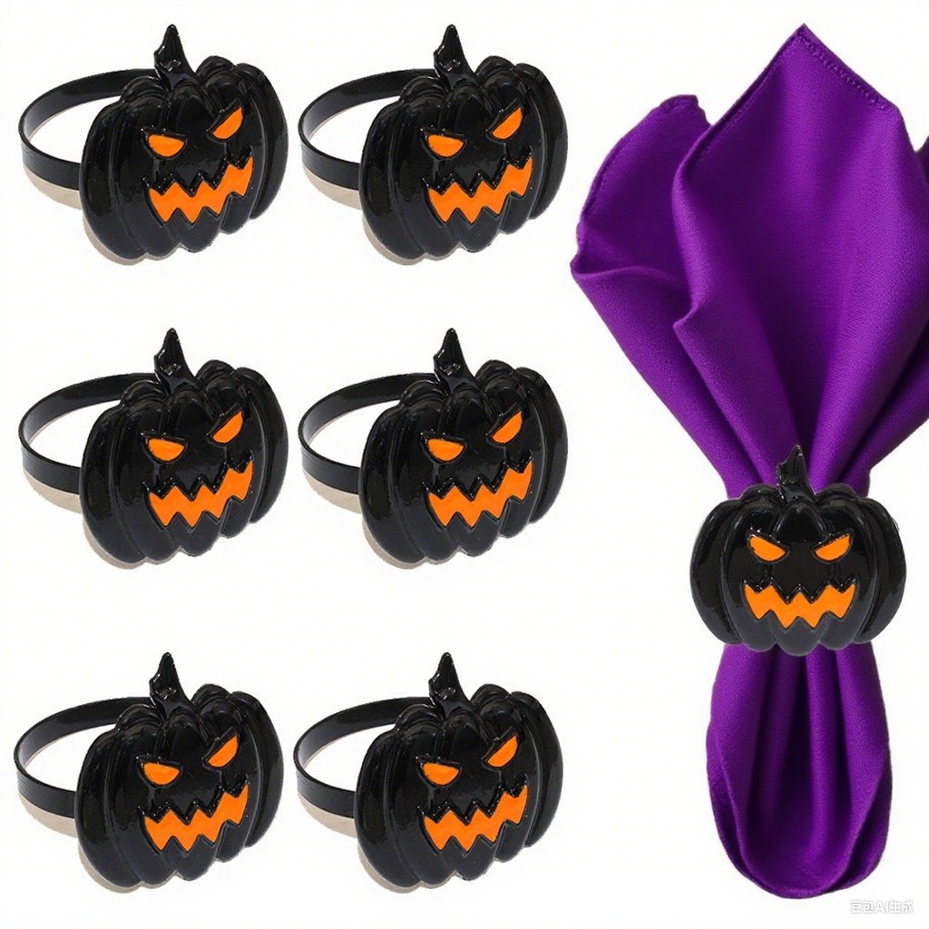 Black Pumpkin Napkin Rings