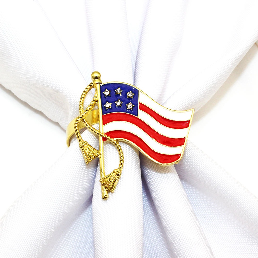 US Flag Individual Napkin Rings