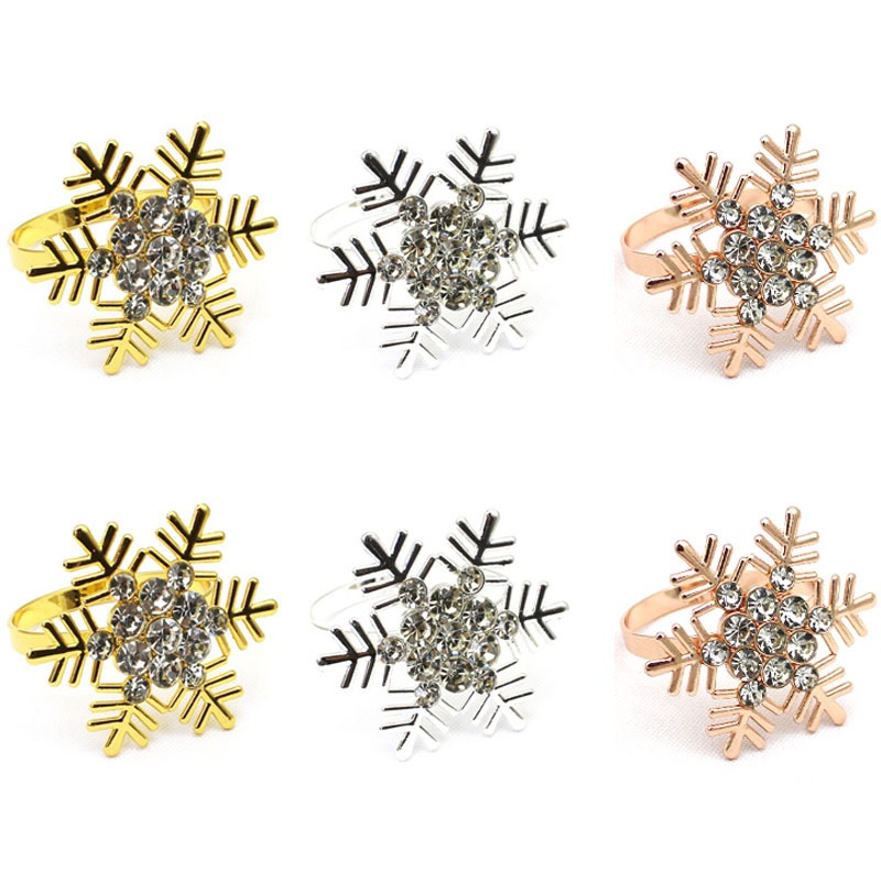 Silver Snowflake Napkin Rings