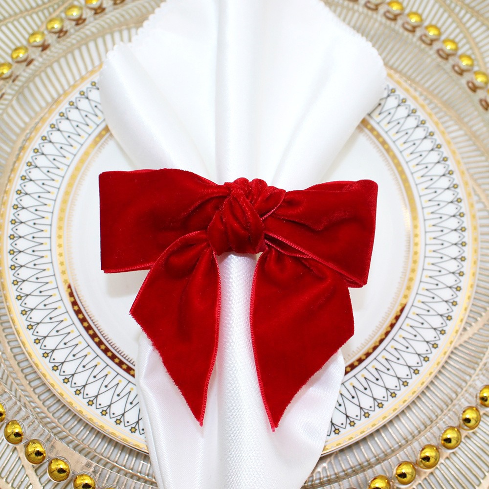 Red Bow Napkin Rings