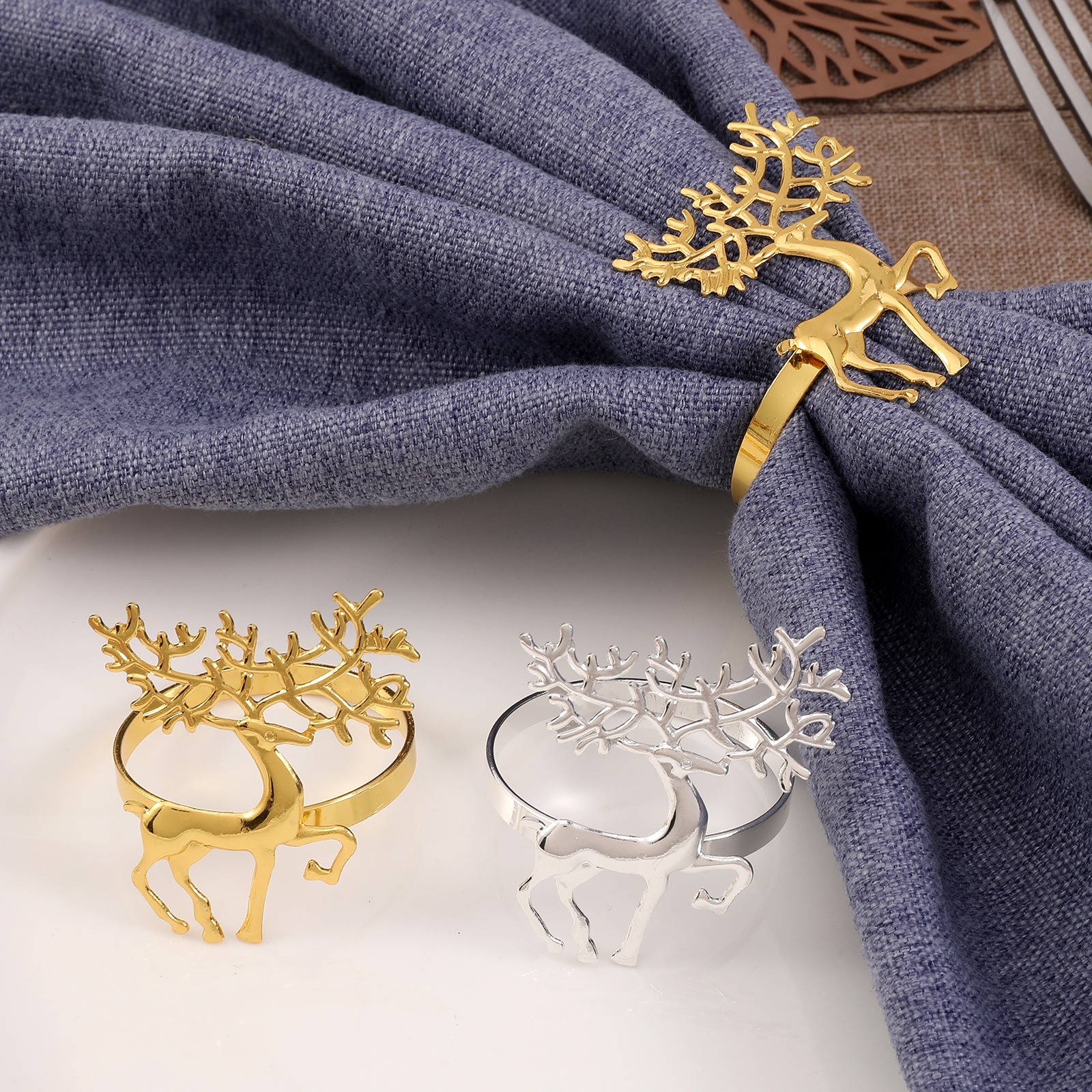Silver Antler Napkin Rings