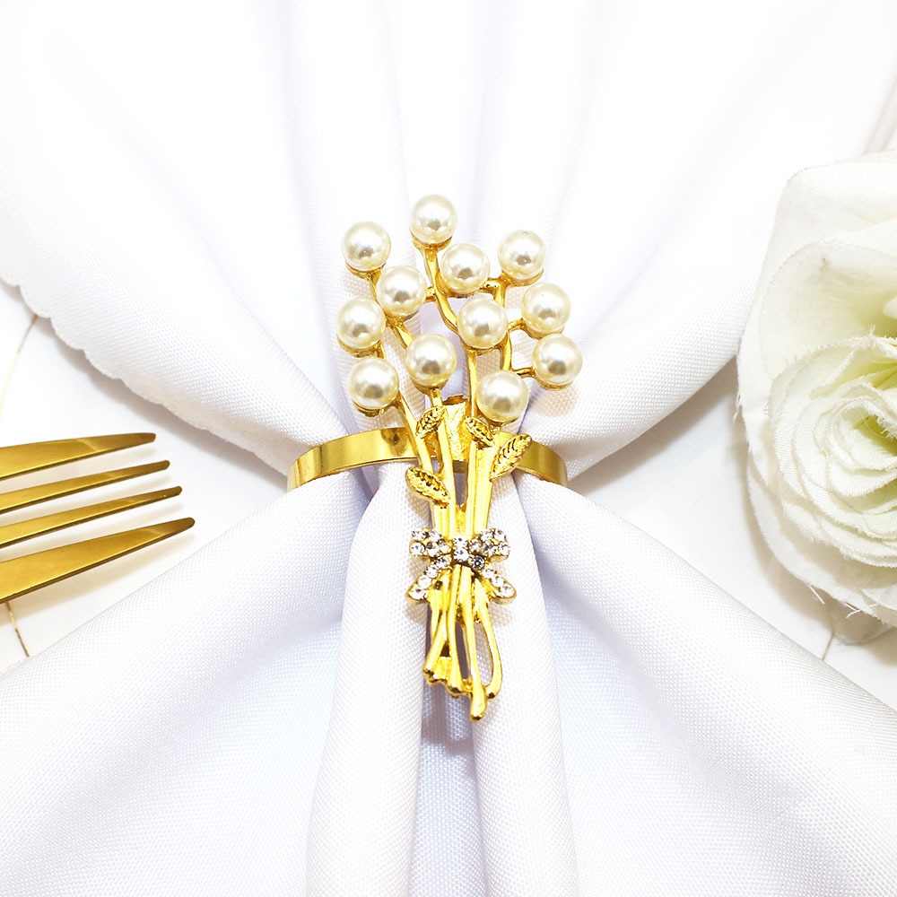 Faux Pearl Napkin Rings