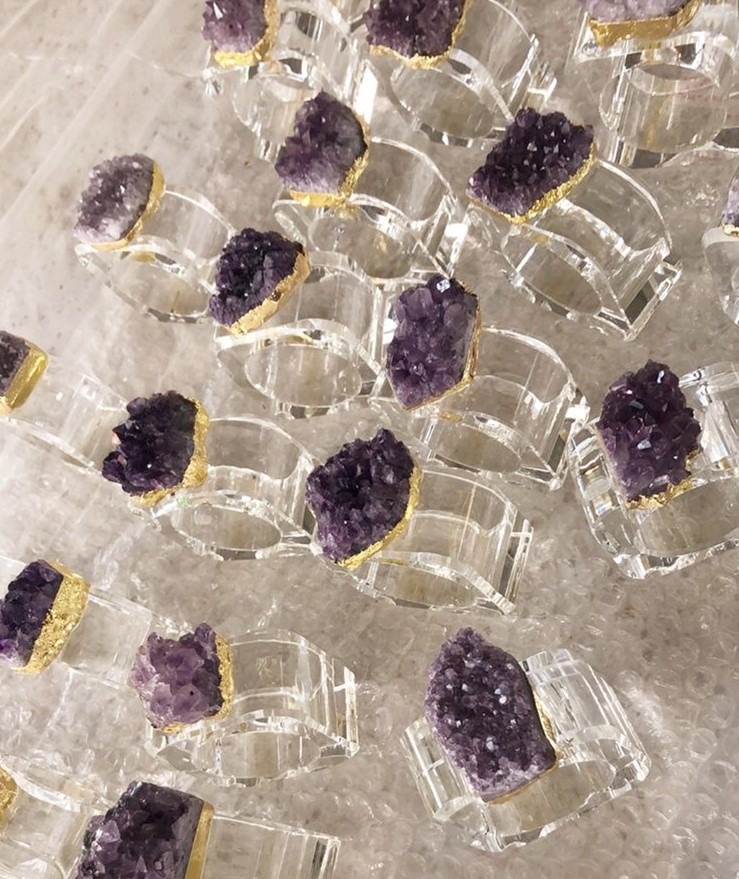 Amethyst Napkin Rings
