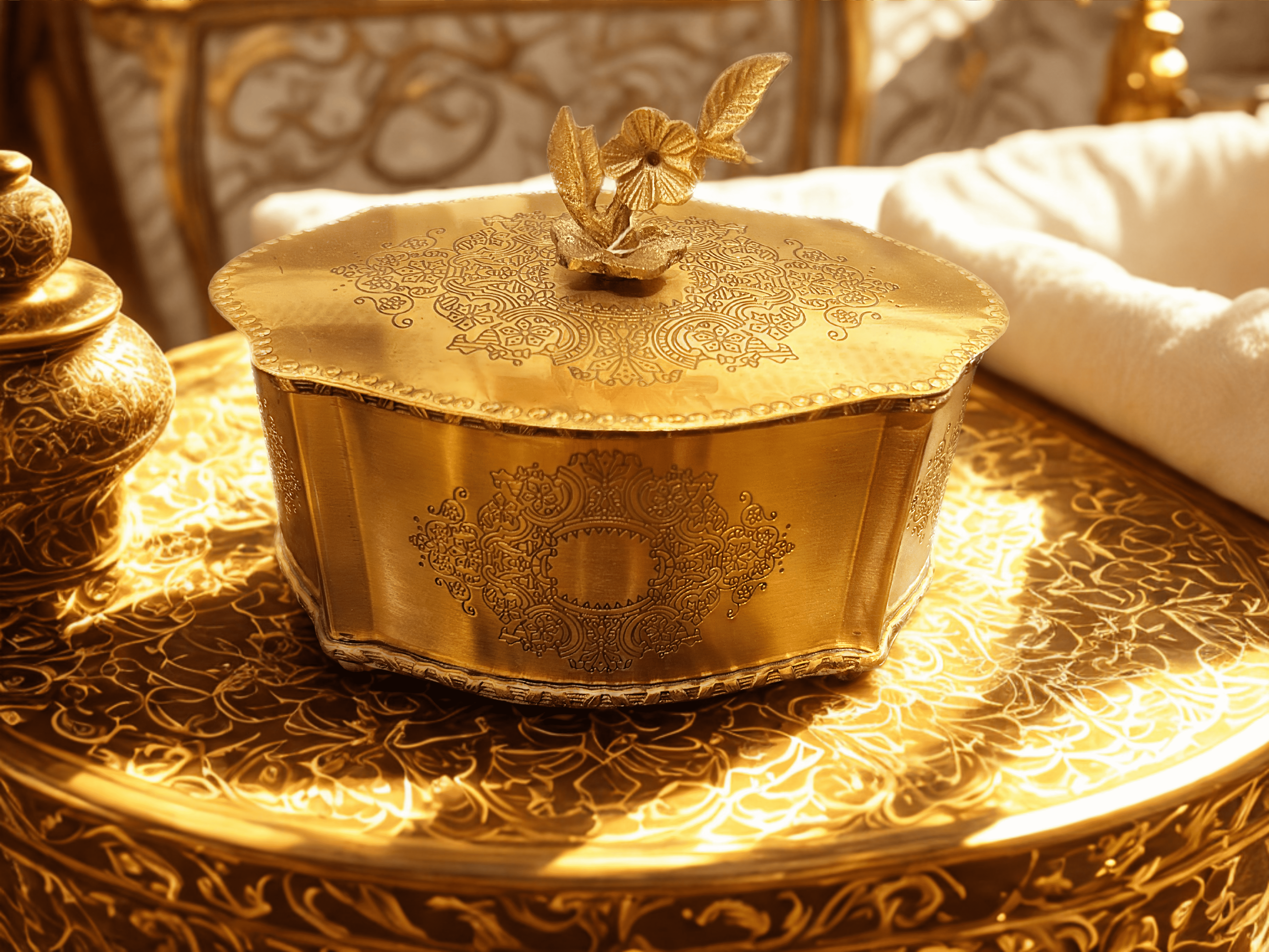 Vintage Brass Vanity Box Elevate