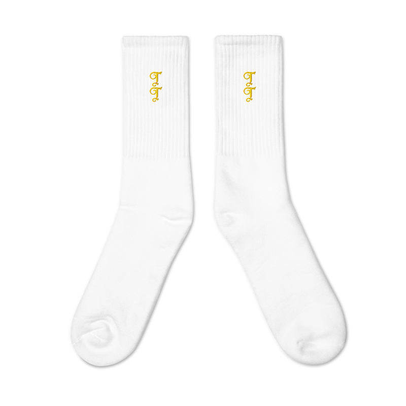 Monogram Embroidered Crew Socks