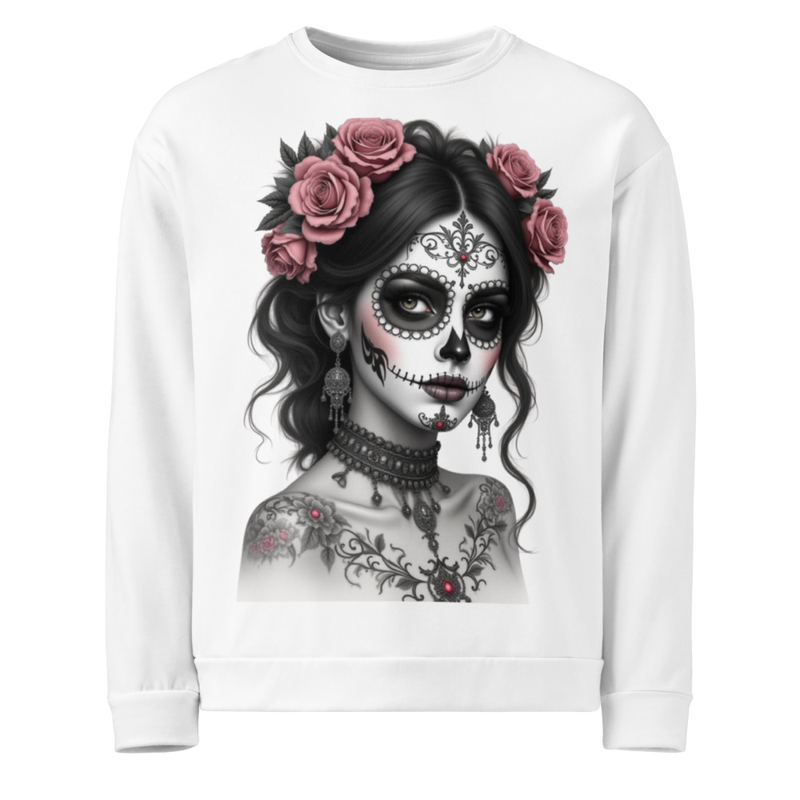 Sugar Rose Crewneck Pullover Sweatshirt