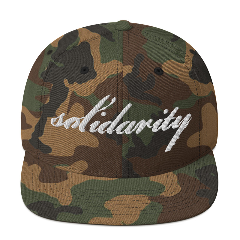 Solidarity Camouflage Snapback Hat