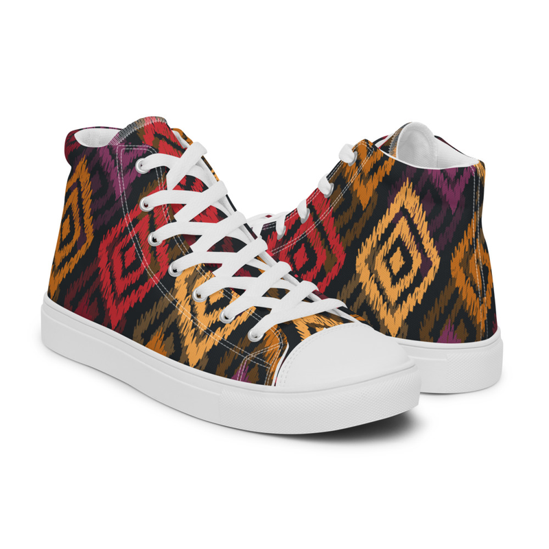 Hand-Drawn Diamonds High Tops