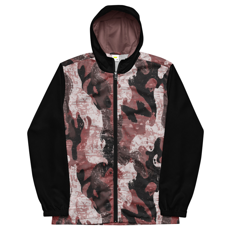 Dusty Red Camo Zip Windbreaker