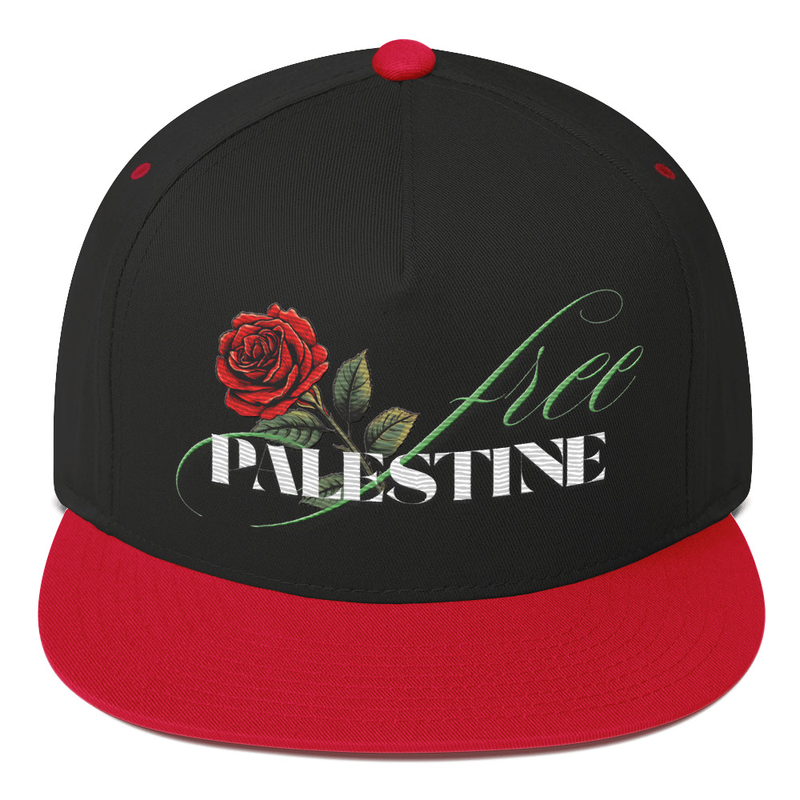 Free Palestine Rose Snapback Hat