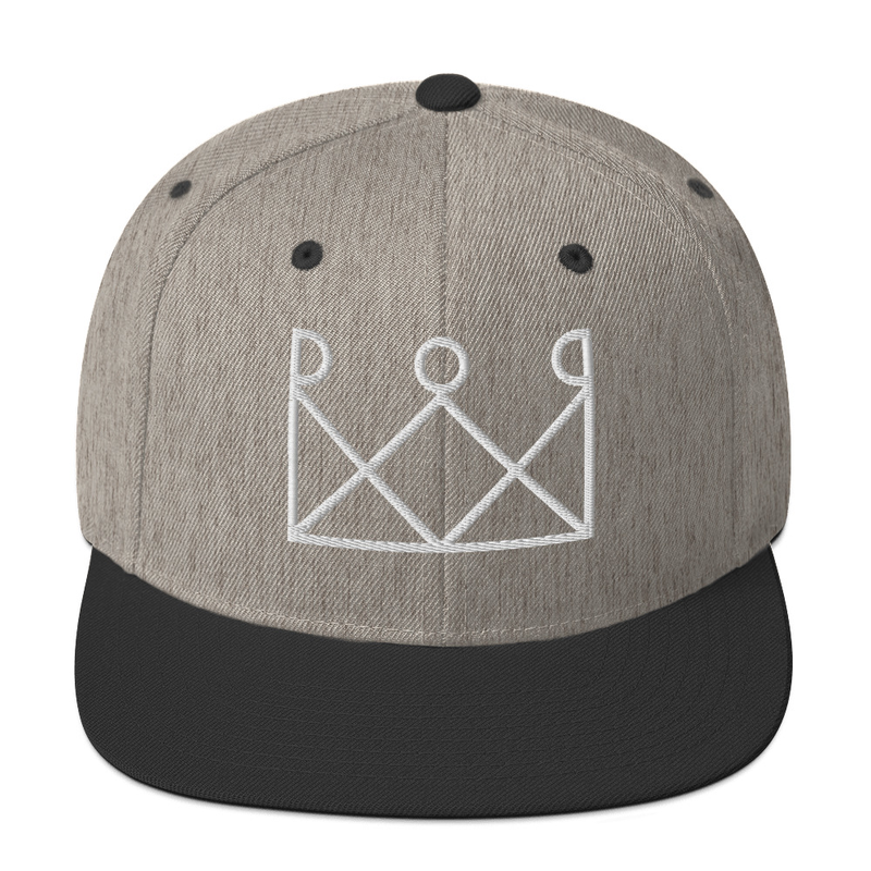 Box Crown Gray/Black Snapback Hat