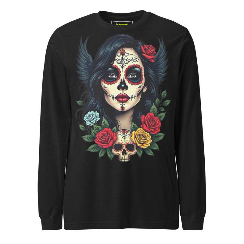 Eternal Bloom Black Long Sleeve Graphic Tee