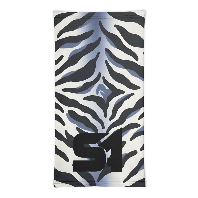 Zebra Print Neck Gaiter with Monogram