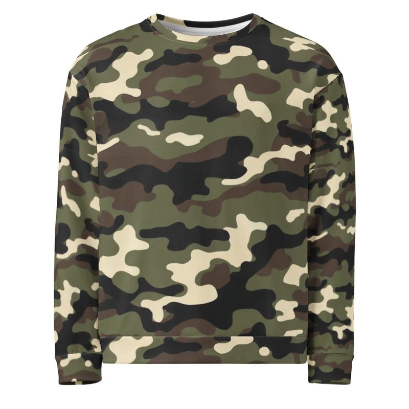 Camouflage Crewneck Pullover Sweatshirt
