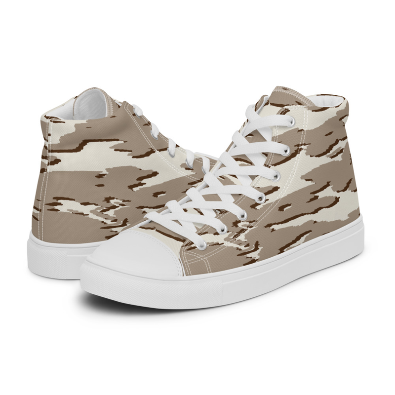 Desert Camouflage High-Top Sneakers