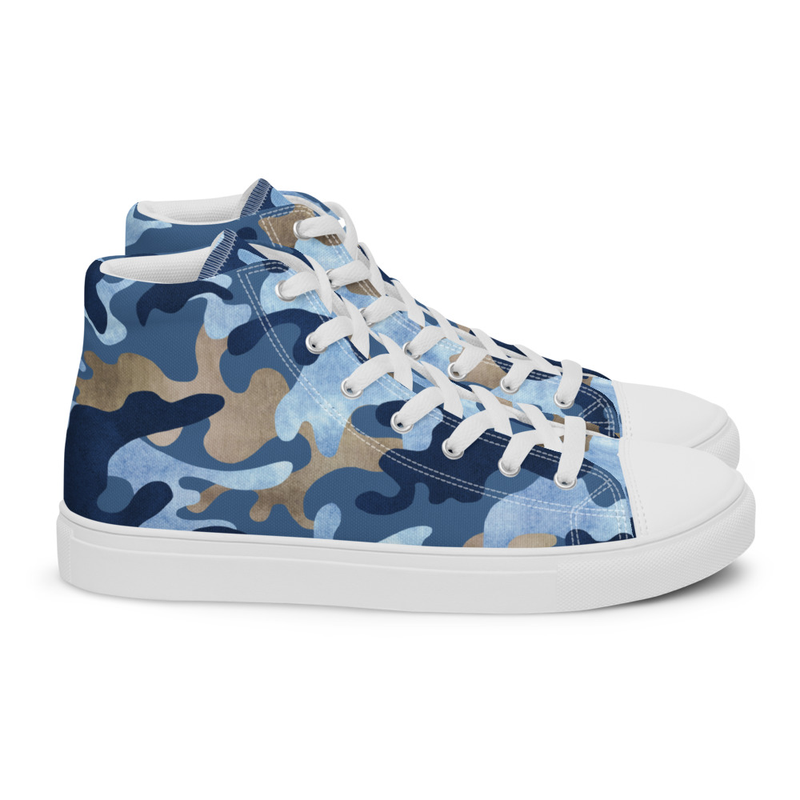 Camouflage High-Tops in Blue & Gold