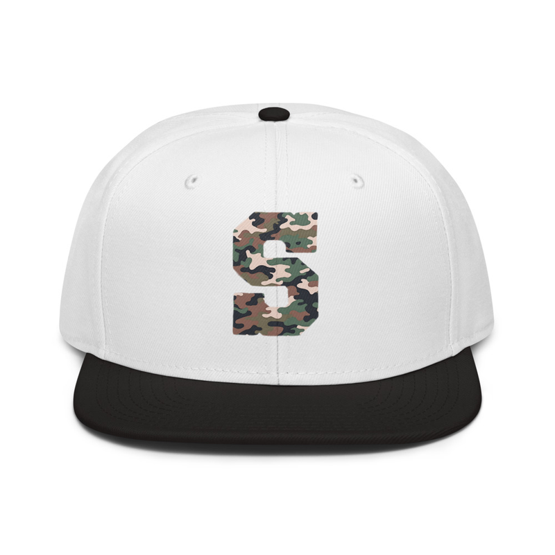 Camo Monogram White/Black Snap Hat