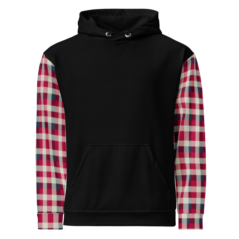 The Real Me Check Sleeve Hoodie