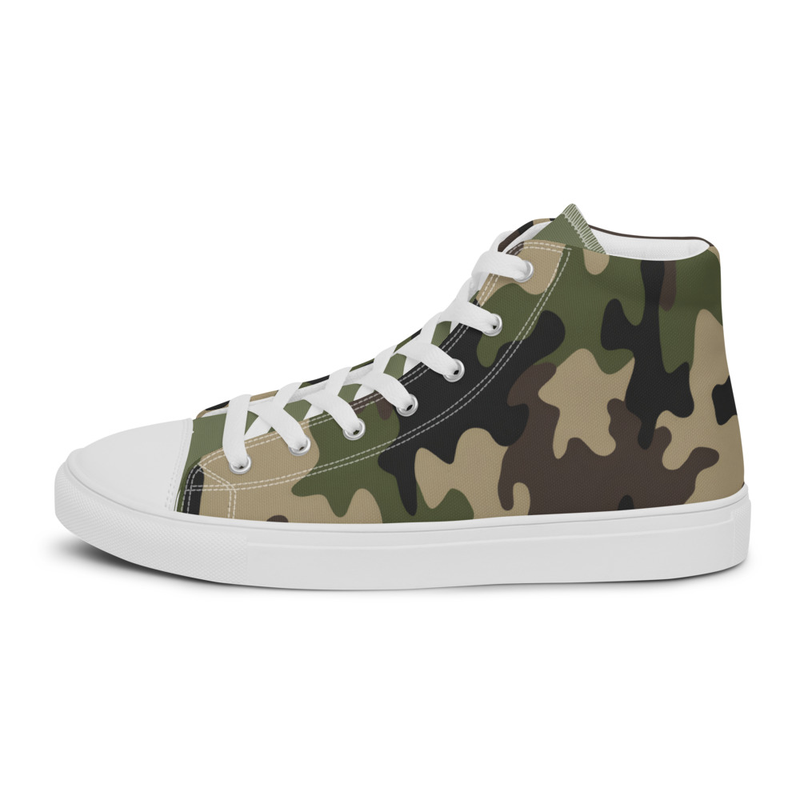  Camo High-Top Canvas Shoes