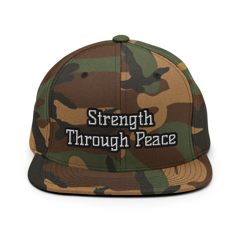 Strength Through Peace Snapback Hat