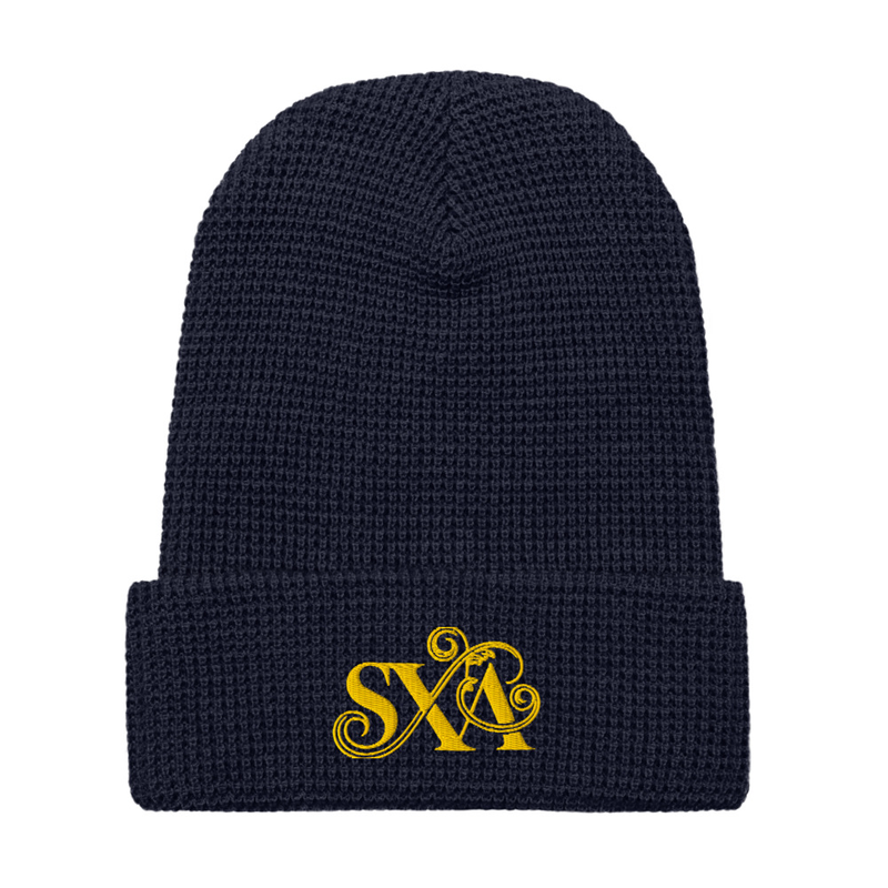 Swanx Embroidered Waffle Beanie