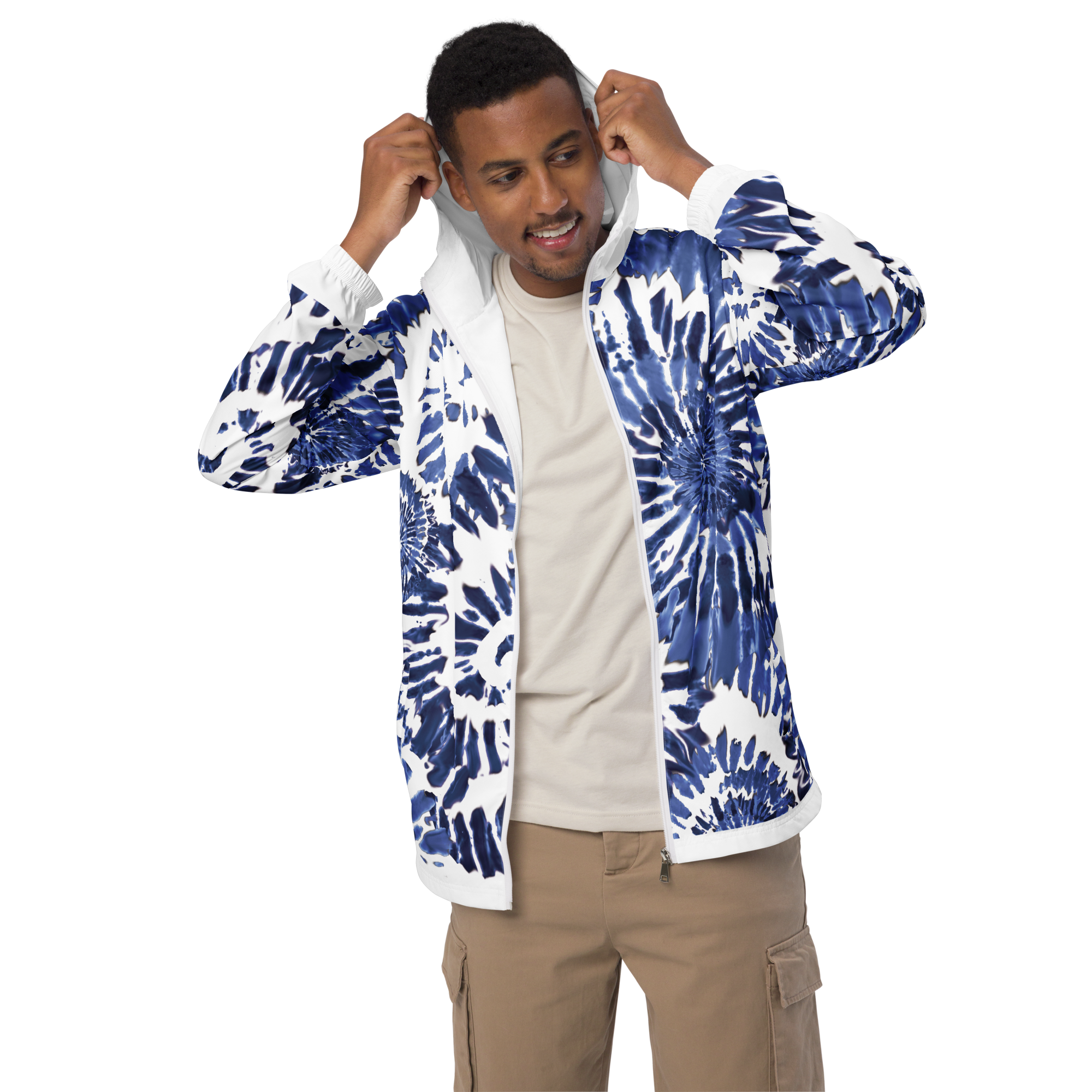 Tie-Dye Hooded Windbreaker