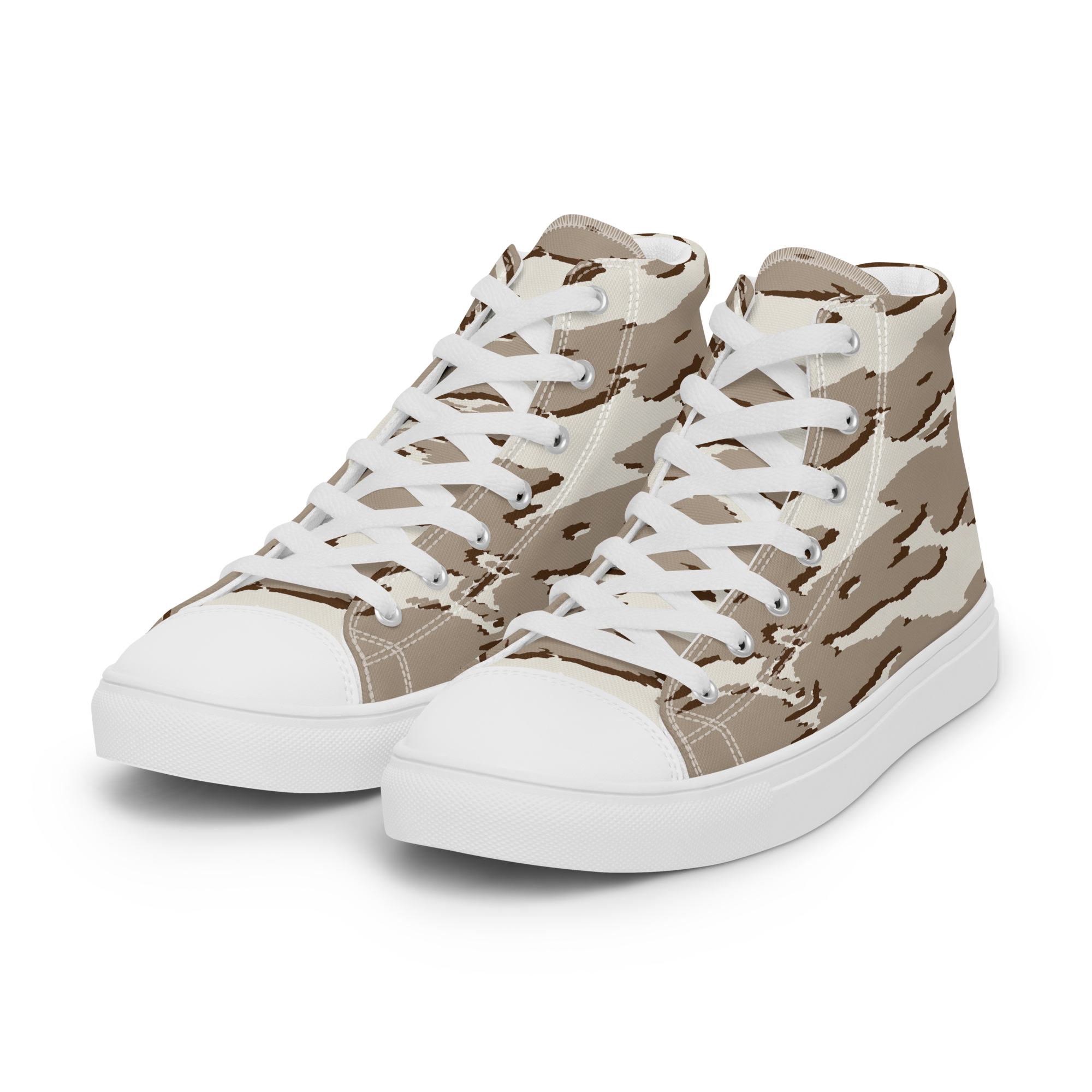 Desert Camouflage High-Top Sneakers