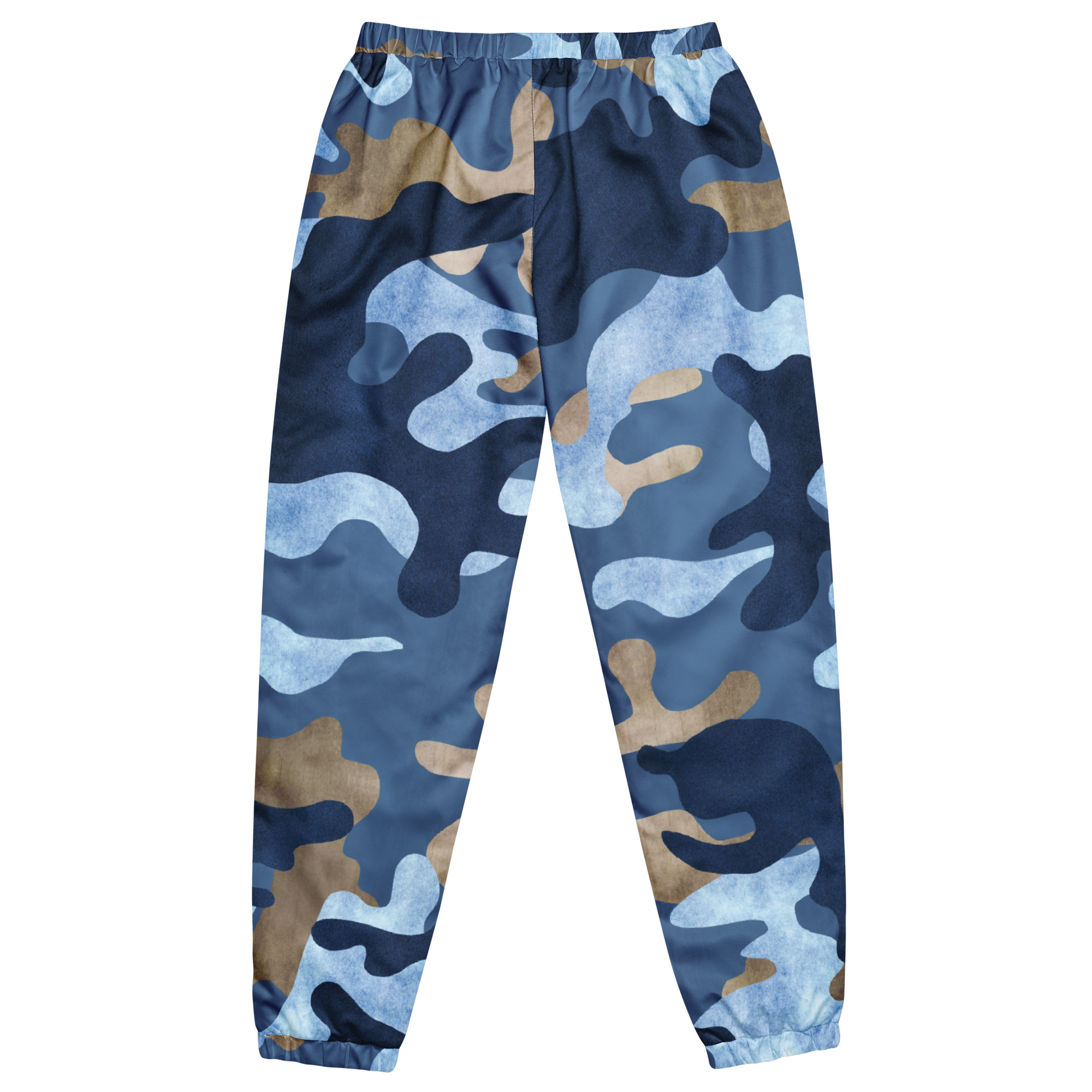 Camo Track Pants in Blue & Gold