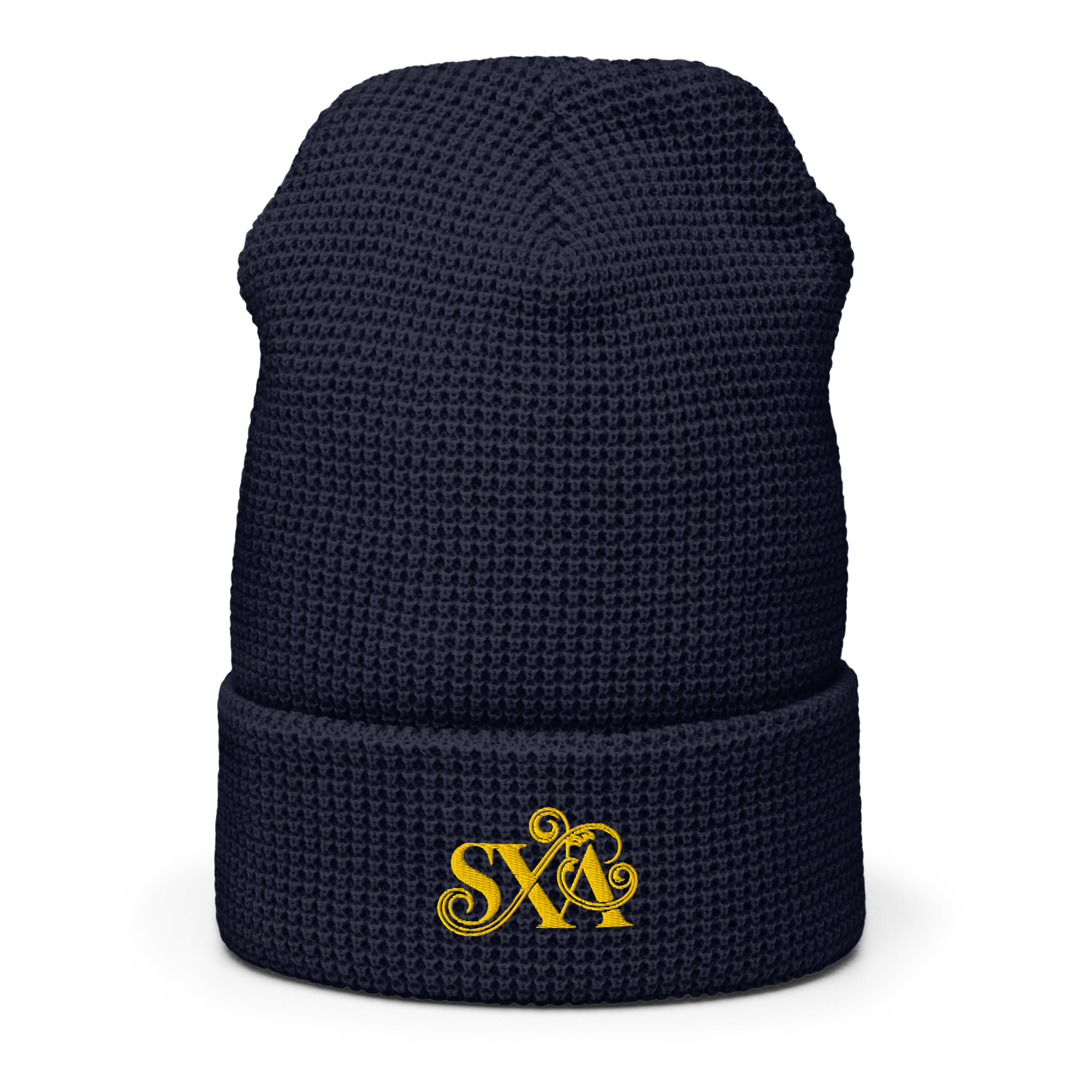 Swanx Embroidered Waffle Beanie