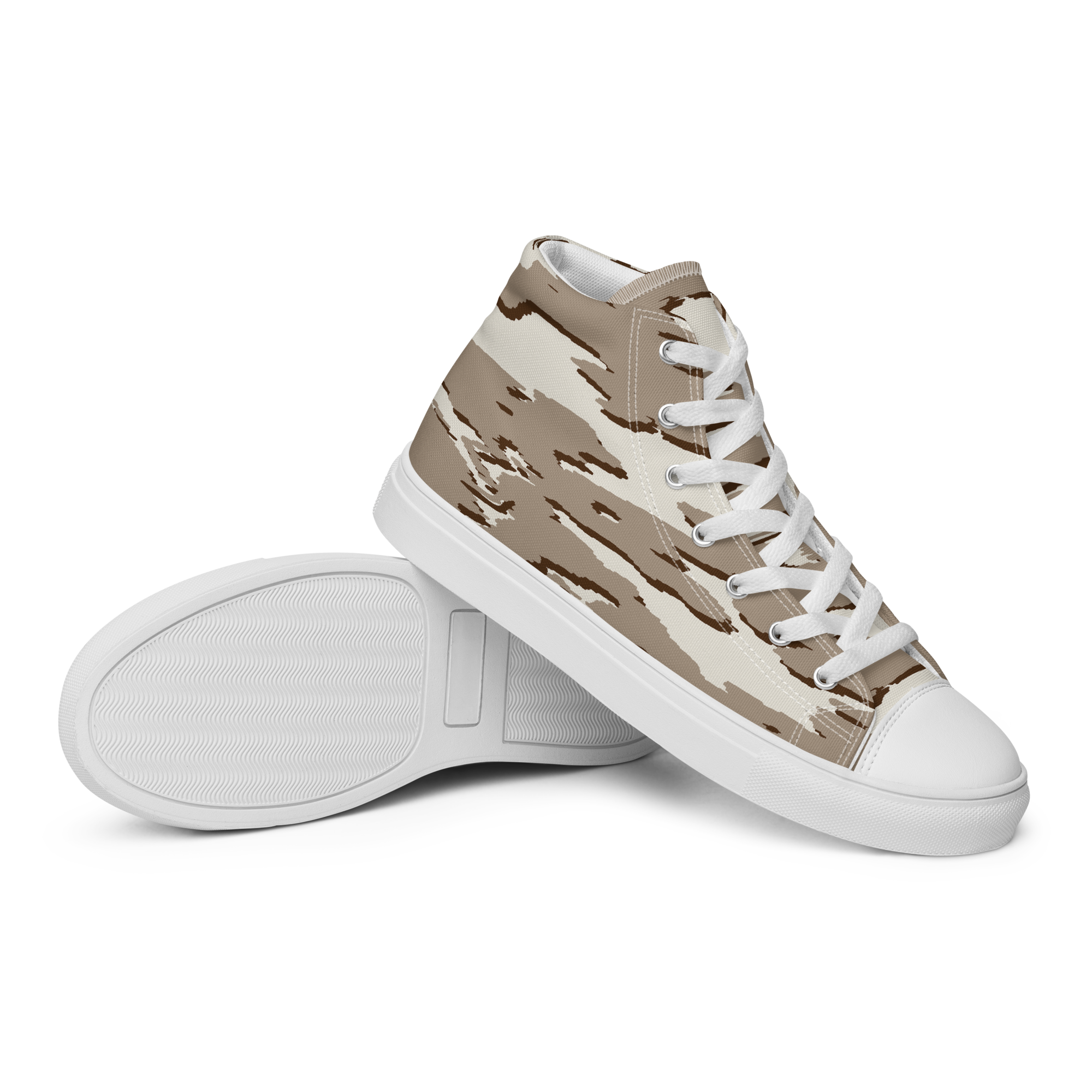 Desert Camouflage High-Top Sneakers