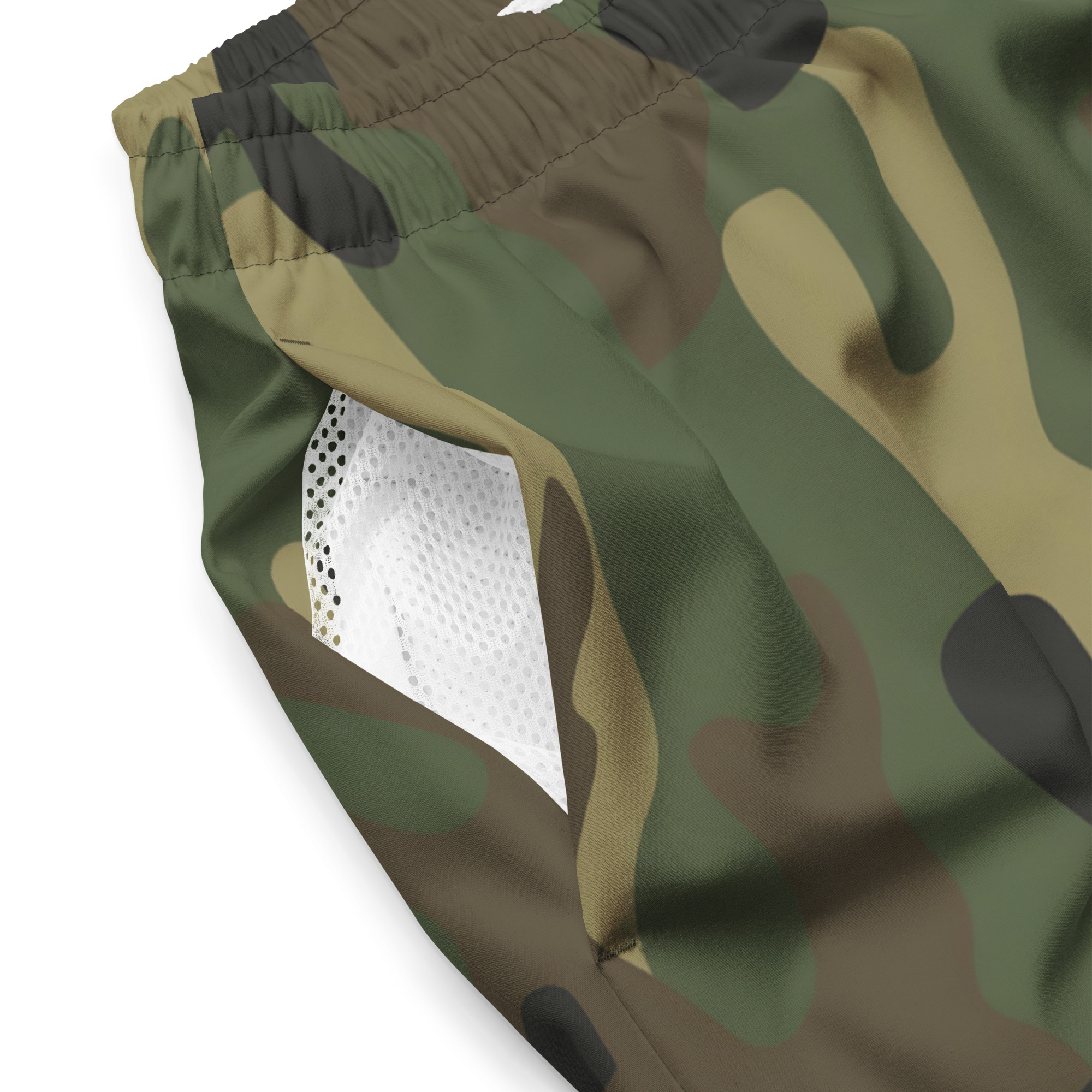 Sustainable Camouflage Swim Trunks