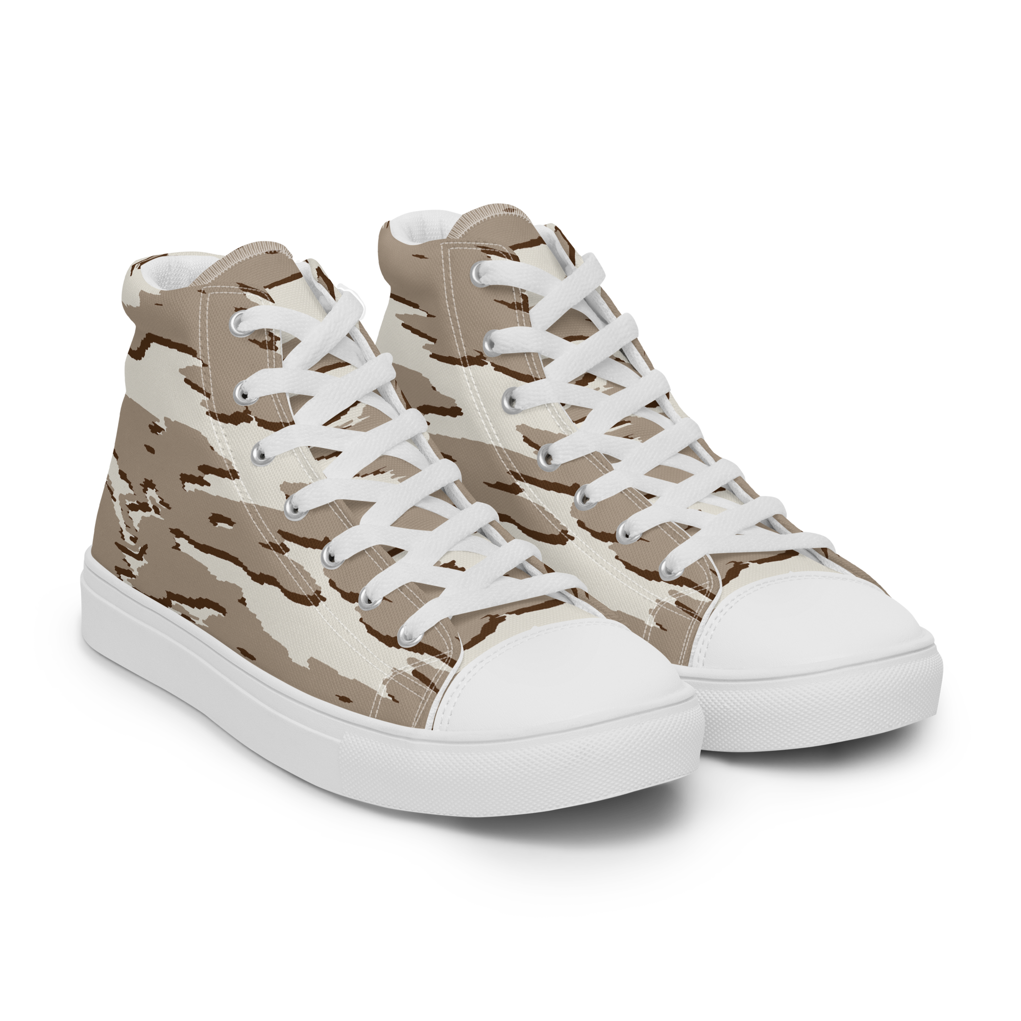 Desert Camouflage High-Top Sneakers