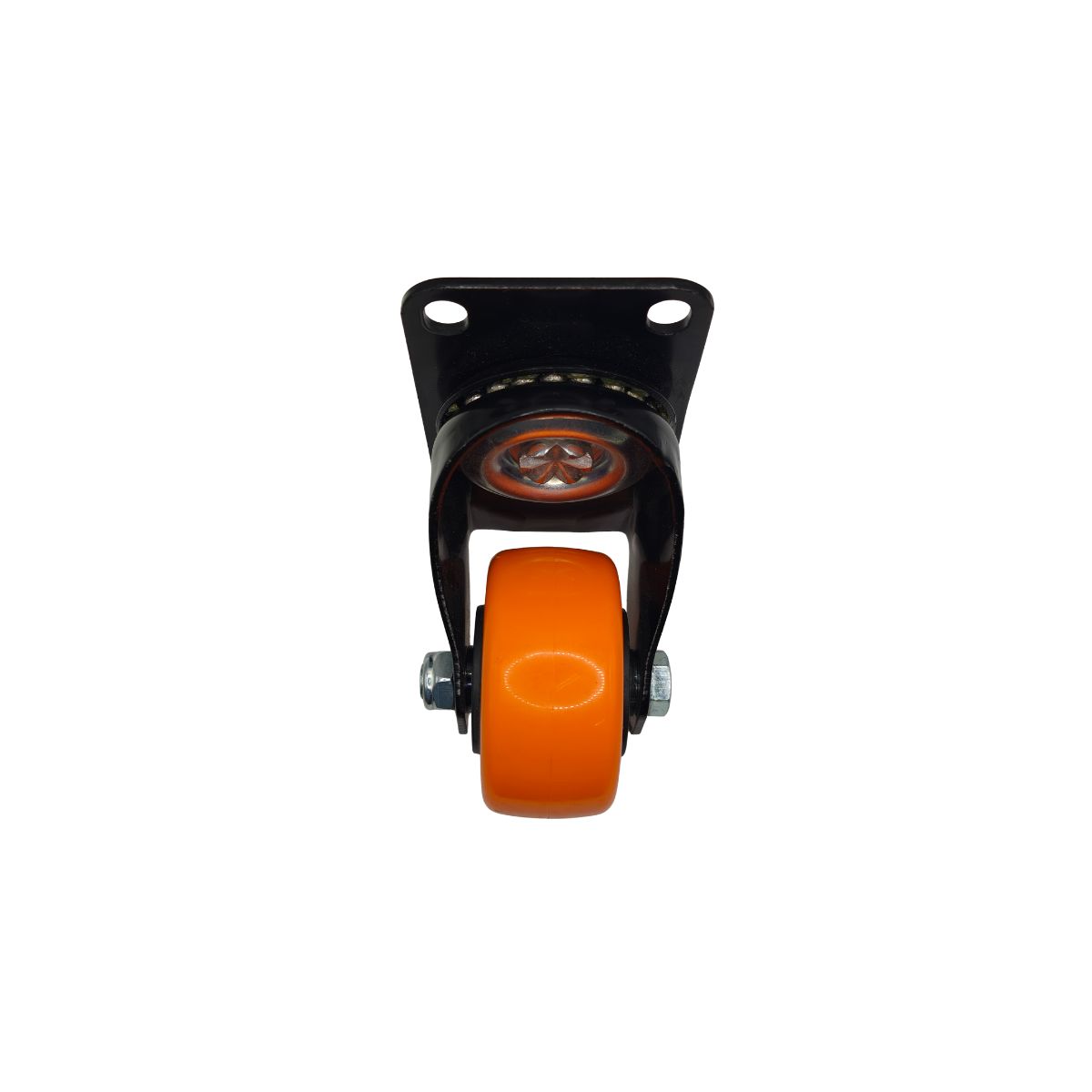 Rodaja Giratoria Poliuretano Naranja C/Balero 1-1/2 x 7/8"