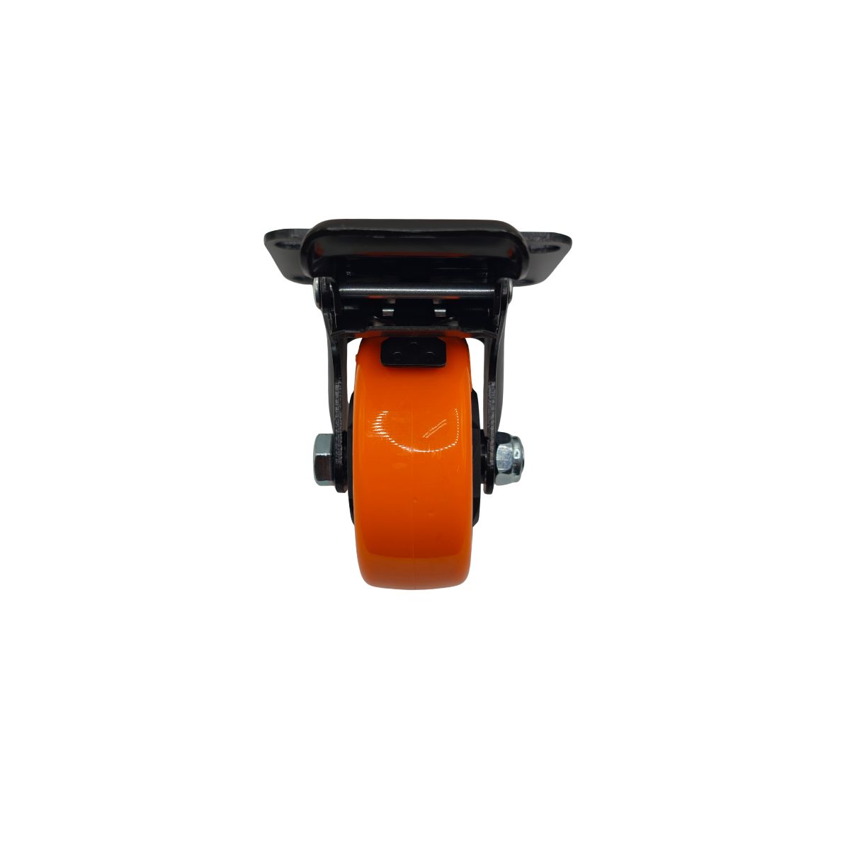 Rodaja Giratoria C/Freno Poliuretano Naranja C/Balero 2 x 1"