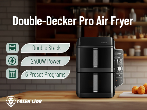 Green Lion Double Decker Pro Air Fryer