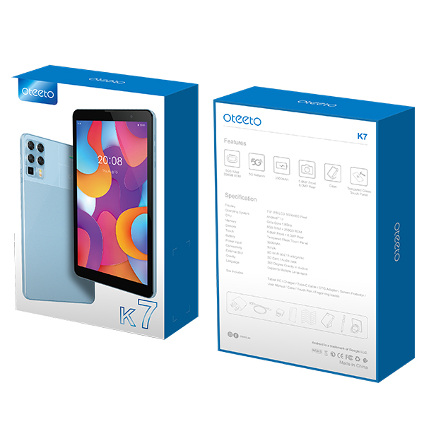 Oteeto K7 Kids Tablet – 7" 5G + WiFi