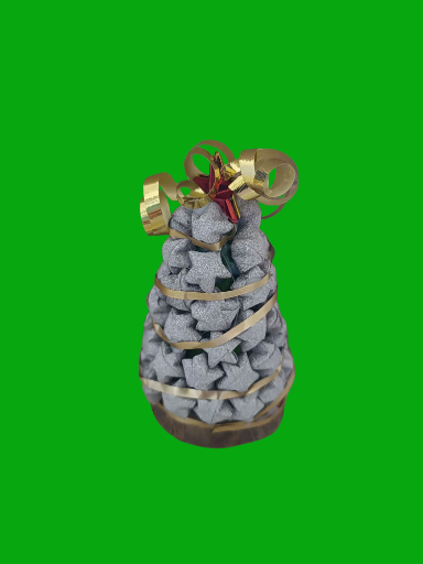 alberi di natale di stelline di carta