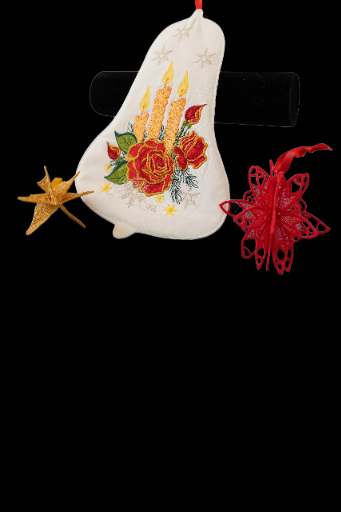 Decorazioni natalizie ricamate