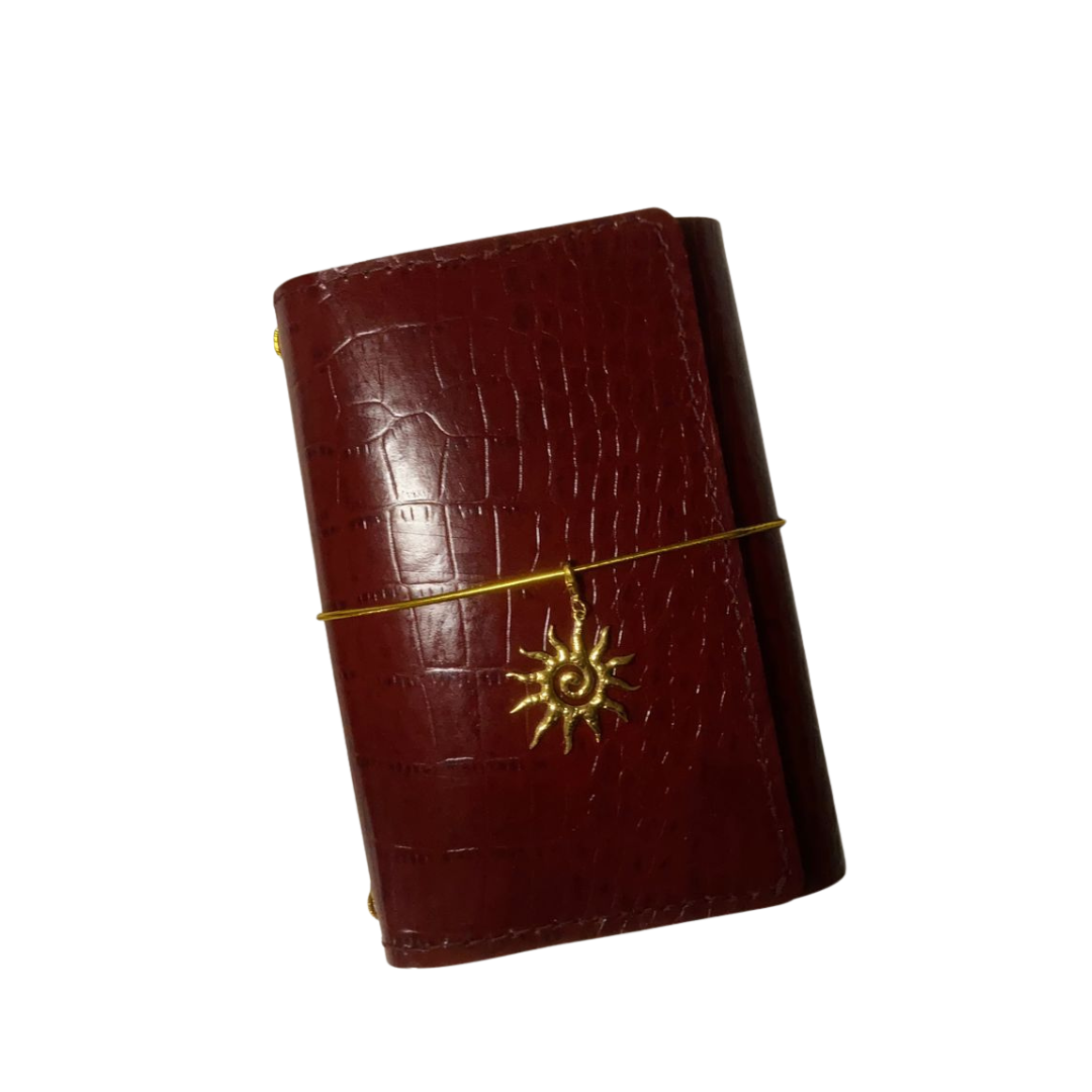 Croc Embossed Arcanum Red A6 (Gold Eyelets)