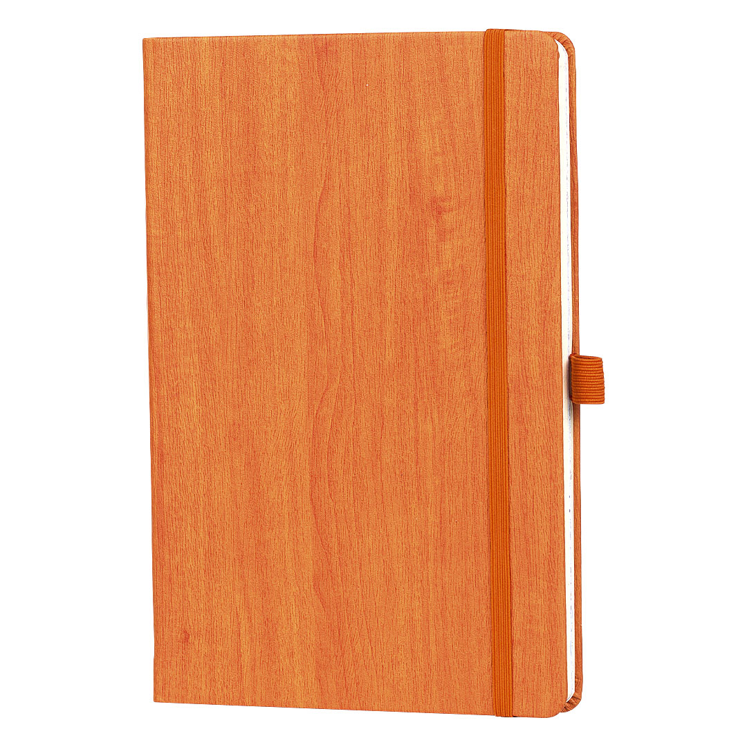 Bllok shenimesh i personalizuar PINO – A5 elegant me kapak teksture druri