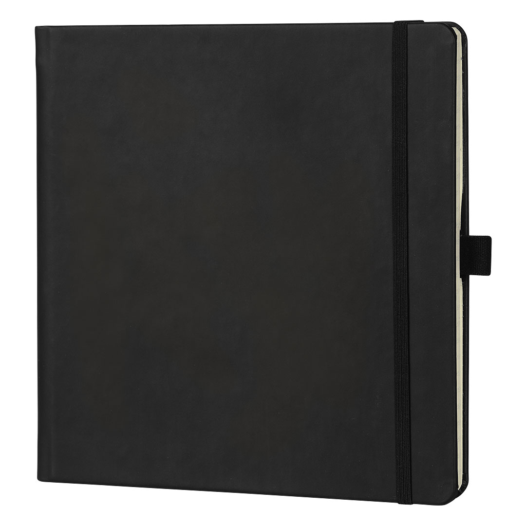 Bllok shenimesh i personalizuar KUNST – dizajn katror elegant me brez elastik