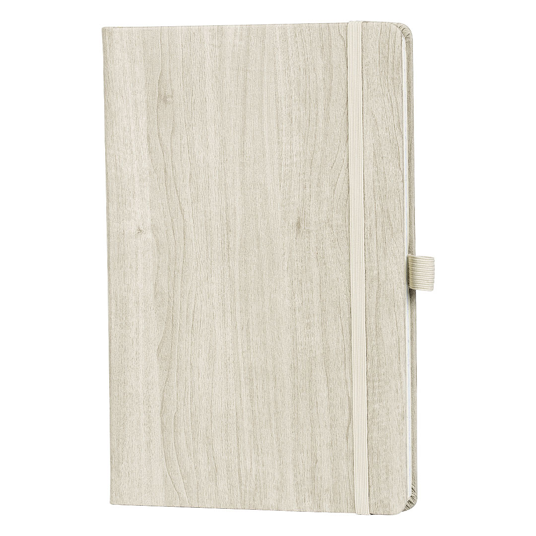 Bllok shenimesh i personalizuar PINO – A5 elegant me kapak teksture druri